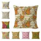 Autumn Leaves Nordic Style Customized Wholesale New Custom Design Cotton Linen Furniture Pillow