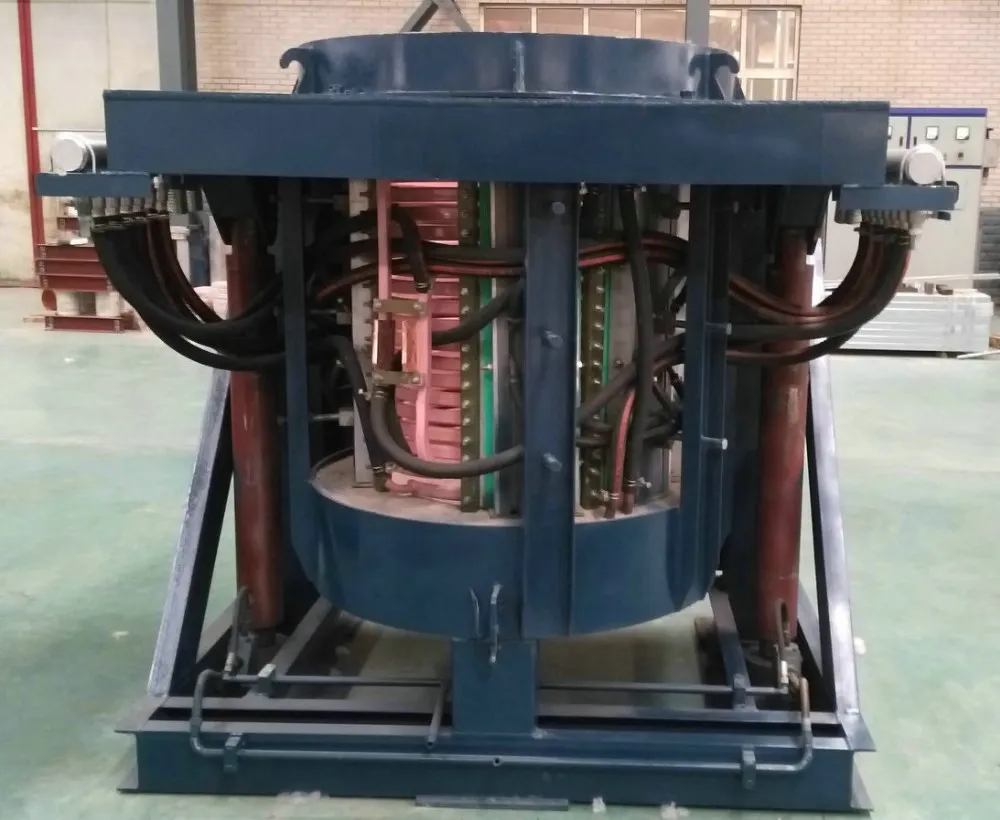 1T steel frame induction melting furnace