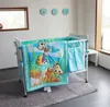 TINGYU 7 pieces Cotton/Microfiber International Regular Size Bed Sheet Set Embroidery Quilt Happy Fish Baby Crib Bedding Set