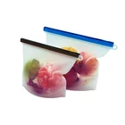 Airtight Zip Seal Bags Fresh Fridge Food Preservation Reusable Silicone Food Storage Bag