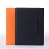 Professional executive custom printing logo pu leather manager business pocket A4 file folder with pen and calculator