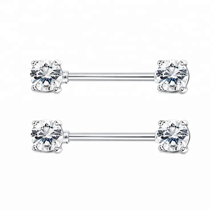 Four Colors Double gem ball and double diamond barbell nipple rings piercing jewelry
Four Colors Double gem ball and double diamond barbell nipple rings piercing jewelry