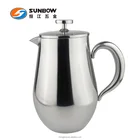 Stainless steel double wall french coffee press espresso coffee maker and tea maker with filter