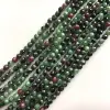 A Grade Natural Ruby Zoisite Gorgeous Semi-precious Gemstone Faceted Round Beads Wholesale
