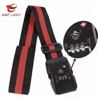 TSA lock and weighing digital scale custom webbing luggage belt / strap