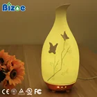 Ceramic flower automatic electric aroma diffuser with wood grain