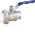 DN15 Plastic Interface Water Thread Brass PPR Ball Valve with Male Union and Handle