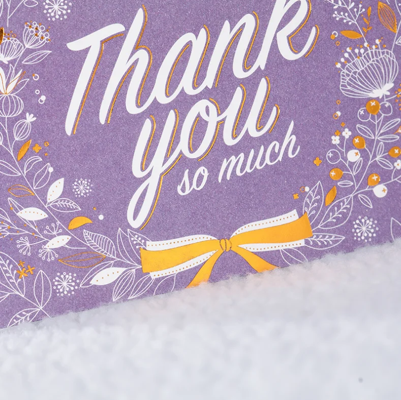 simple design purple diy thank you paper card draft thanksgiving