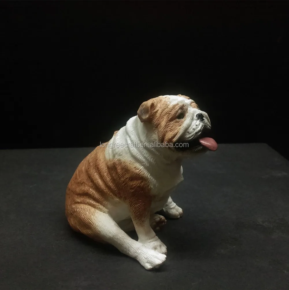 life-like resin handicraft dogs and puppies british bulldog