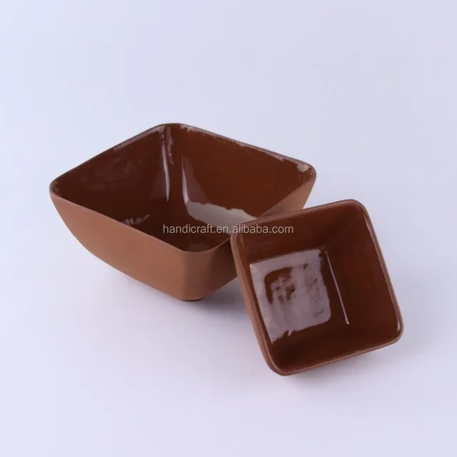 food grade big ceramic terra cotta clay serving dinner bowl