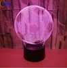 3D Illusion Lamp football lover LED USB 3D Night Lights 7 Color Flashing Novelty LED Table lamp