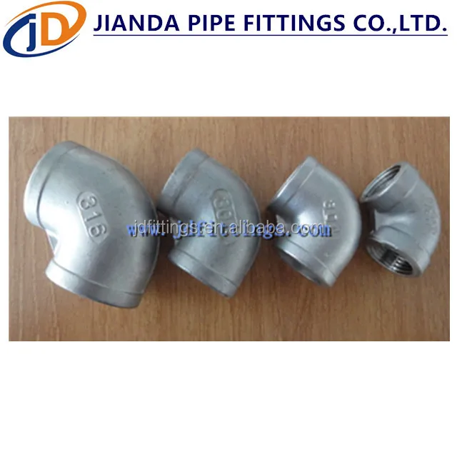stainless steel 316 cast pipe fitting, 90 degree street elbow