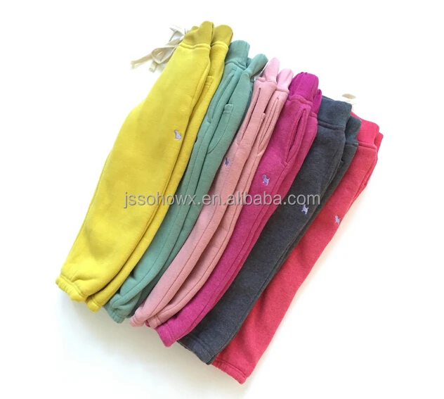 100% cotton padded kids knitting pants, kids sport pants