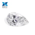 Zhanhao Jewelry VVS white colorless Pear shape 2 carats moissanite for ring jewelry