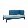 Modern Designs Blue Fabric Sectional Sofa Bed,New Style Upholstered Corner Sofa With Wooden Legs for Living Room,Hotel