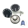 Custom made high quality serviceable engraved logo metal buttons for clothes brand name buttons