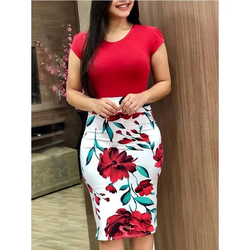 Wholesale Print Dress Women Floral Short Sleeve Long Dress O-Neck Women Dresses, As pic
Wholesale Print Dress Women Floral Short Sleeve Long Dress O-Neck Women Dresses, As pic