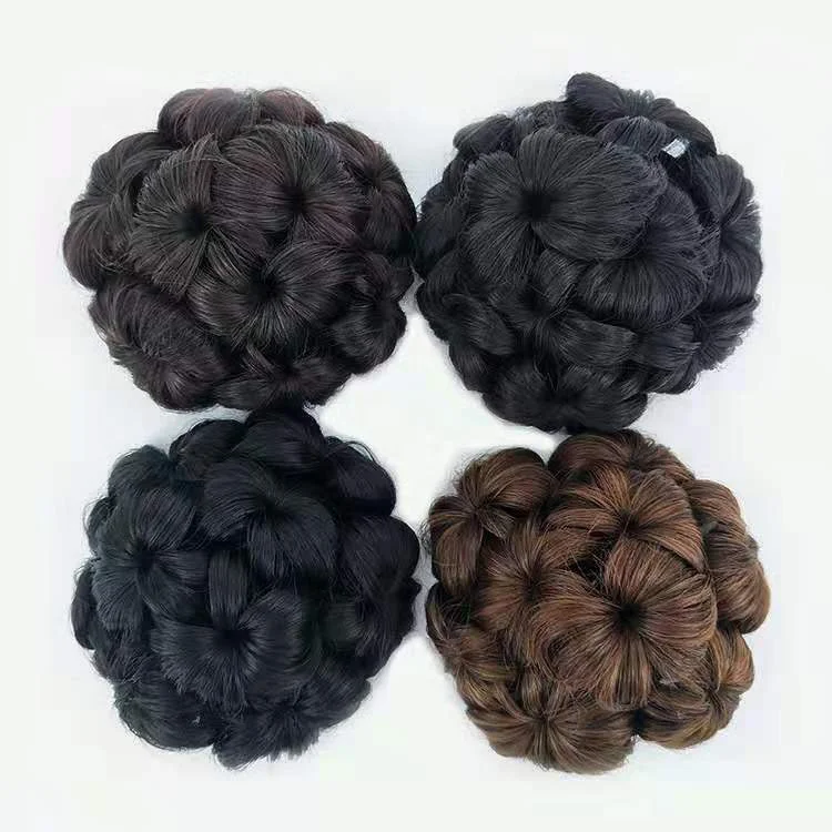 2018 New fashion Ladies Synthetic Curly 9 Flower Clip On Wigs Hair Net Buns Chignon China Manufacturer Chignon Pieces Bun, Natural black /dark brown/ light brown/ black brown
2018 New fashion Ladies Synthetic Curly 9 Flower Clip On Wigs Hair Net Buns Chignon China Manufacturer Chignon Pieces Bun, Natural black /dark brown/ light brown/ black brown