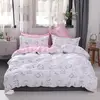 Rabbit design print microfiber kids bedroom set cartoon bedding set