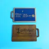 Personalized engraved logo golf club metal luggage tag