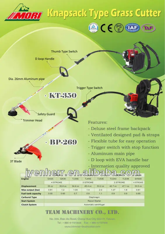 knapsack brush cutter