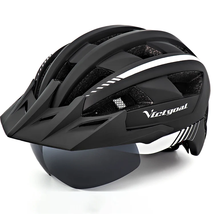 VICTGOAL OEM cycling helmet road bike helmet LED rear light sunglasses visor, Multicolored
VICTGOAL OEM cycling helmet road bike helmet LED rear light sunglasses visor, Multicolored
