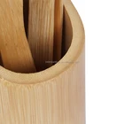Wholesale Bamboo Utensils set wtih 4 - Piece Kitchen Serving Set With Holder