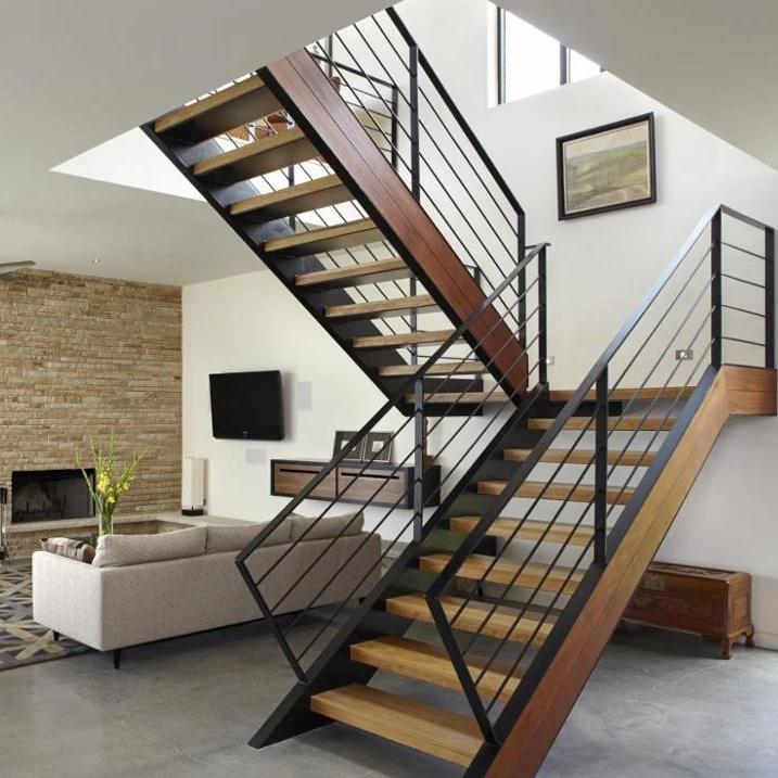 Foshan Factory L Shape Wrought Iron Staircase Handrail Design Indoor Foshan Factory L Shape Wrought Iron Staircase Handrail Design Indoor Wooden Stairs Steps