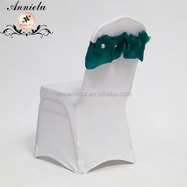 Hotel purple elegant satin chair band wedding chair sashs cover