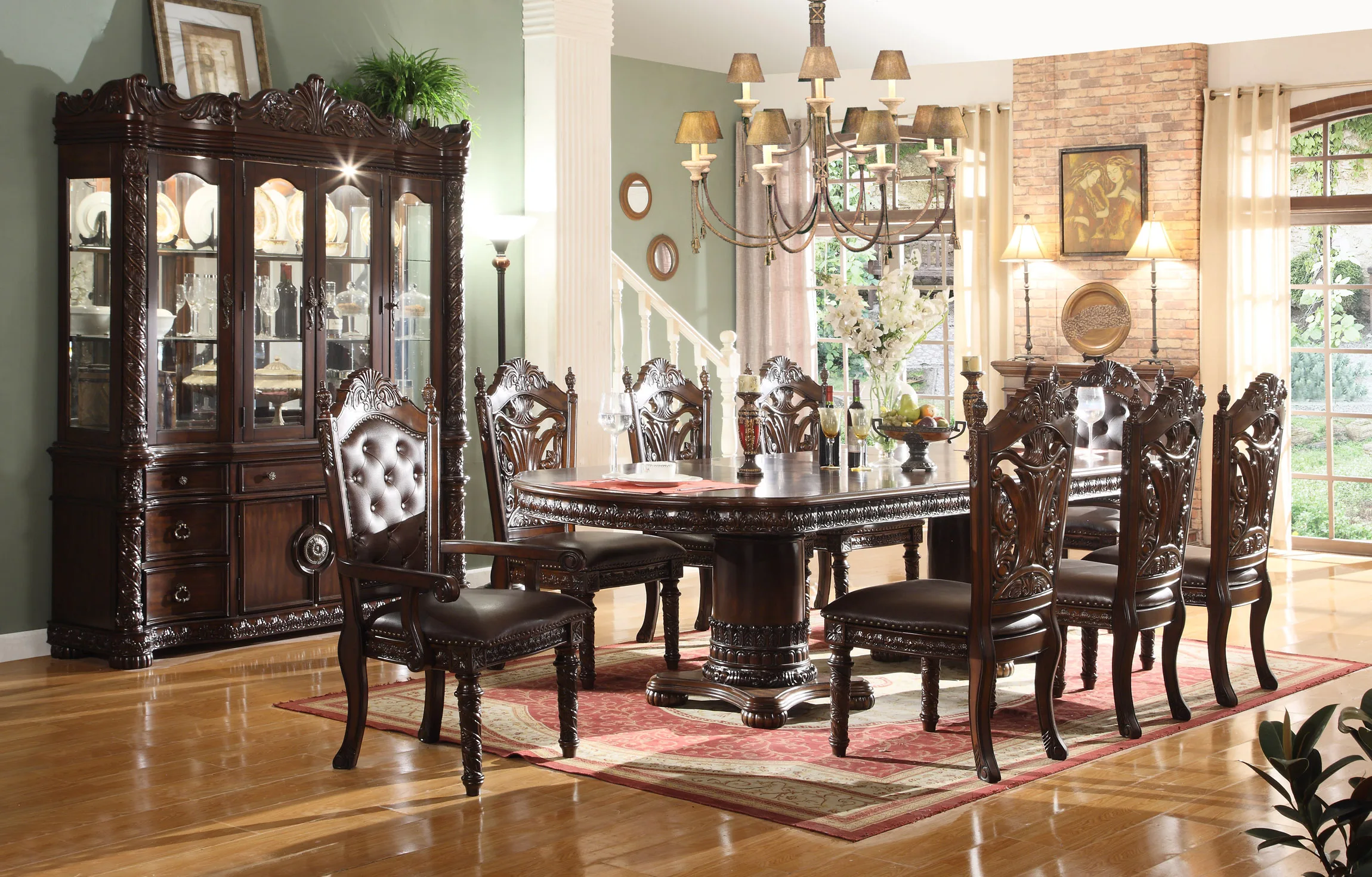 Hot sell dining room sets of dining table wood for dining table set 6 8