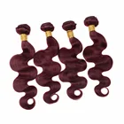 Burgundy Brazilian Hair Weave Bundles Body wave Human Hair 3Bundles 50g 99J Red Color Hair Extensions