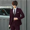Fashion 11 Colors Men Slim Fit Suits Plus Size XS- 4XL Mens Wedding Suits With Pants & Tie Business Mens Formal Wear