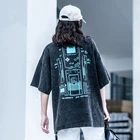 Killwinner game machine short sleeve tee summer loose street tide custom printed t shirt men cotton