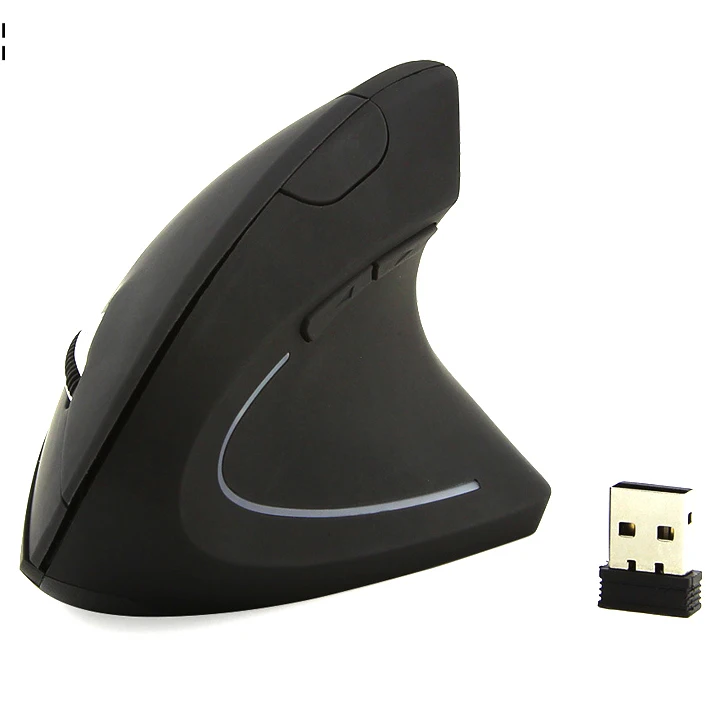 

AAA Battery wireless Vertical gaming mouse Healthy 6D Ergonomic 1600DPI Optical Mouse