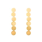 Latest fashion baroque wiredrawing alloy jewelry wholesale gold plated studs earrings for women