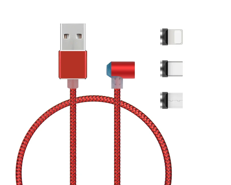 2019 NEW 360 Degree Auto Connect Rotation Charging USB Magnet Braided Round Magnetic Cable For Samsung s7 s8 - ANKUX.COM