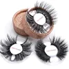 Fashionable Very Satisfied Cruelty-free Cross 25mm Super Long Thick Eyelashes 5D Mink with Excellent Density