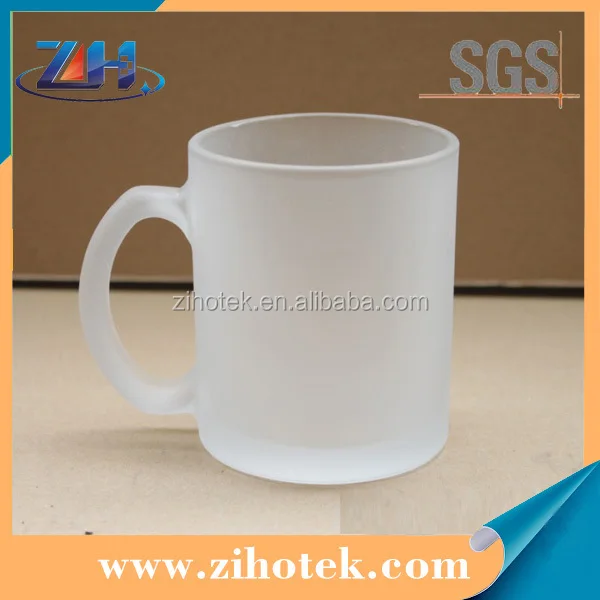sale sublimation frosted glass mugs 11oz matte glass mugs with