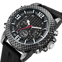 Military Watch Carbon Fiber Dial and Watch Case Rubber Strap 5ATM Water Resistant Mens Army Watch
Military Watch Carbon Fiber Dial and Watch Case Rubber Strap 5ATM Water Resistant Mens Army Watch