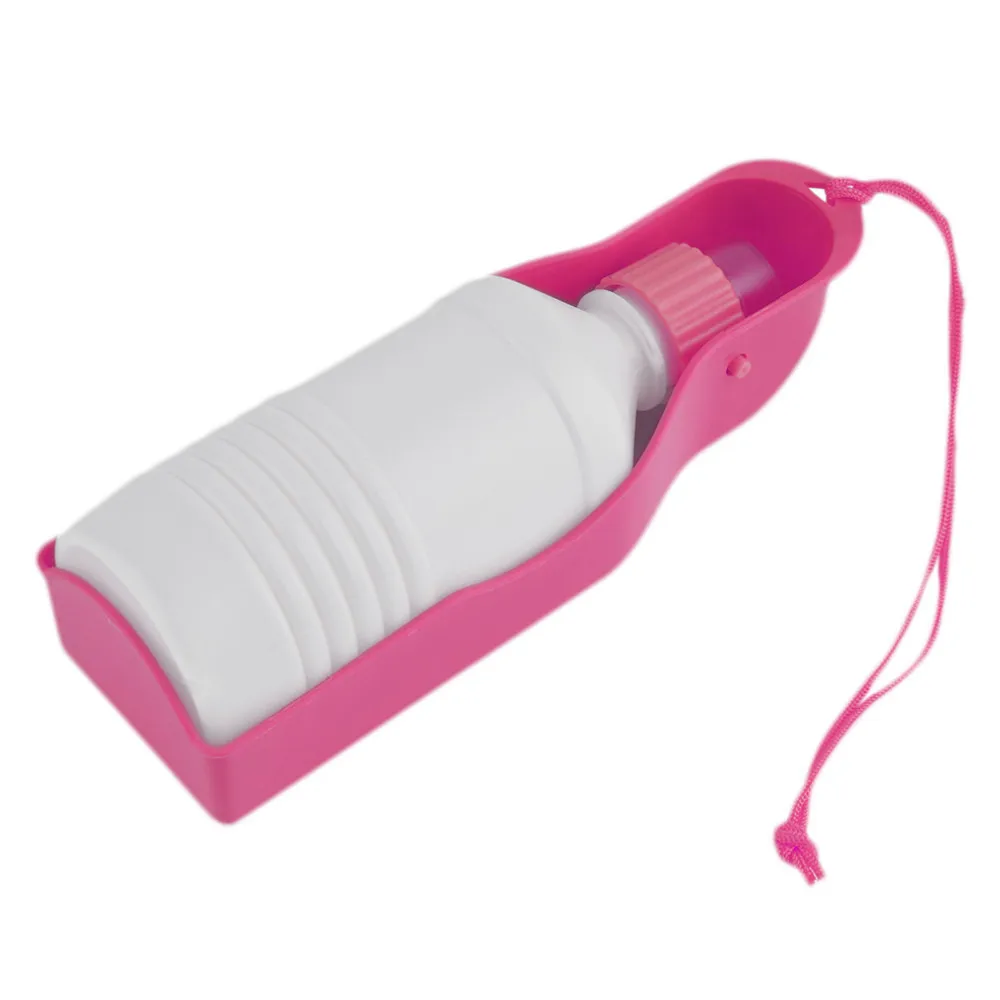 Potable Pet Dog Cat Water Feeding Drink Bottle Dispenser Travel Bowl