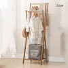 Eco-friendly Folding Natural Bamboo Indoor Cloth Coat Hanger Rack
