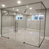top grade curved glass partition