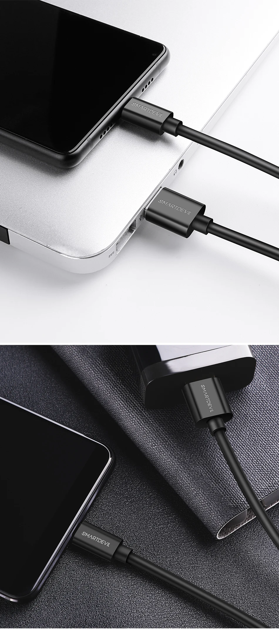 SmartDevil Micro Cable 3A Fast Charging USB Micro Data Charger Cord Cable For MP3/4 Player Video Game Player Mobile phone Comput - ANKUX.COM