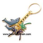 SOUVENIR DOLPHIN METAL EPOXY CHARM KEYRING (BK52462)
