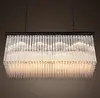 rectangular promotional led crystal pendant light of factory wholesale Restoration Hardware chandelier