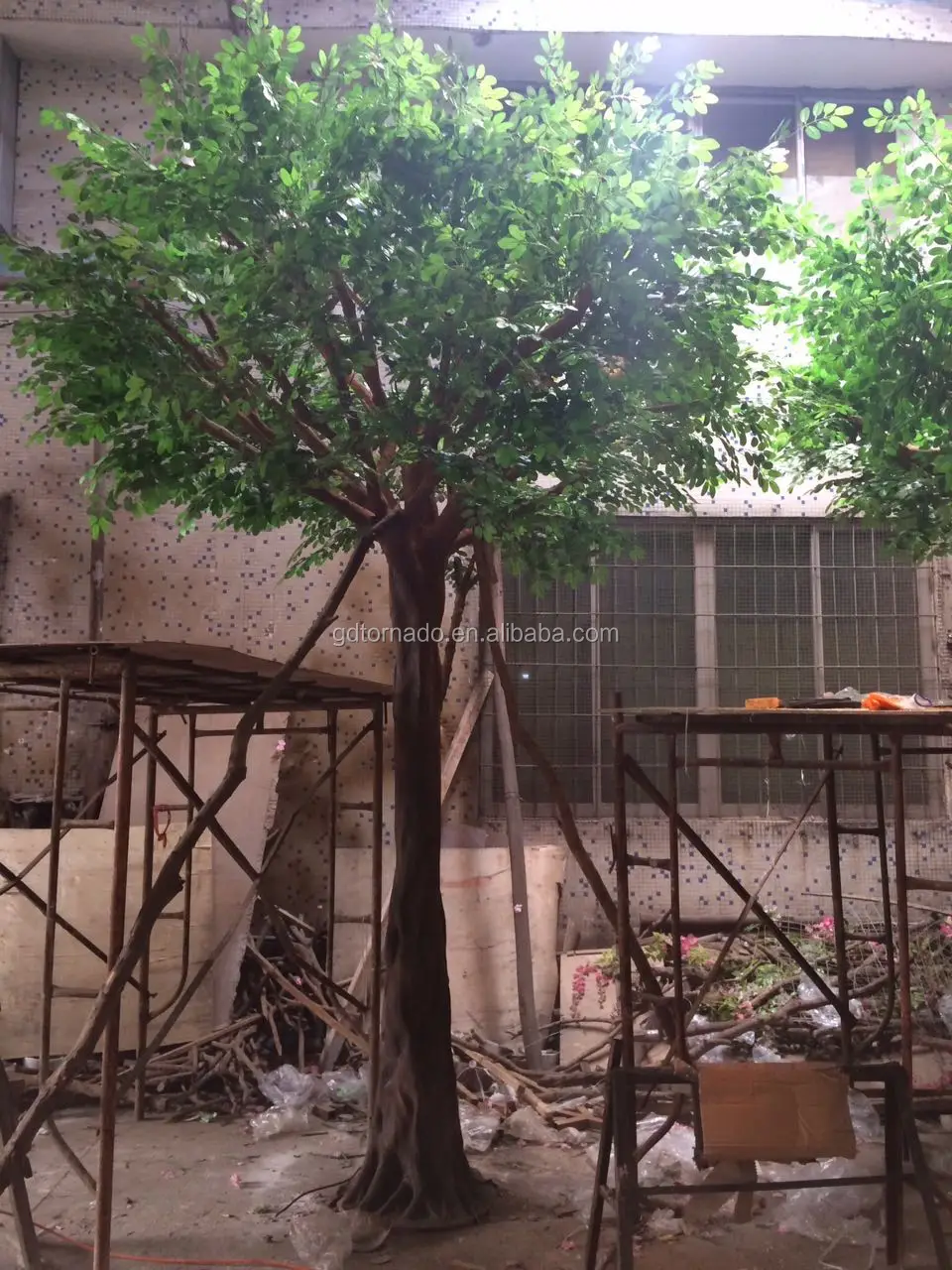 under the acacia tree,undertherose tree for restaurant design/artificial acacia confusa tree