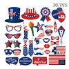 Festival Supplies Happy 4th of July Photo Props Booth Props DIY Kit for America USA Independence Day Party Event Decorations