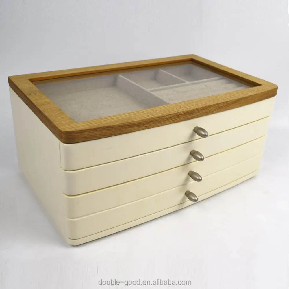 custom handmade white and natural wood color wooden jewelry