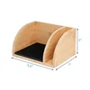 Bamboo coffee maker tray with filter holder wood