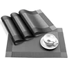Kitchen Restaurant Using Customized Waterproof Gray Color Gift set PVC placemat, vinyl table Dining placemat